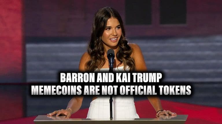Barron and Kai Trump Memecoins Are Not Official Tokens
