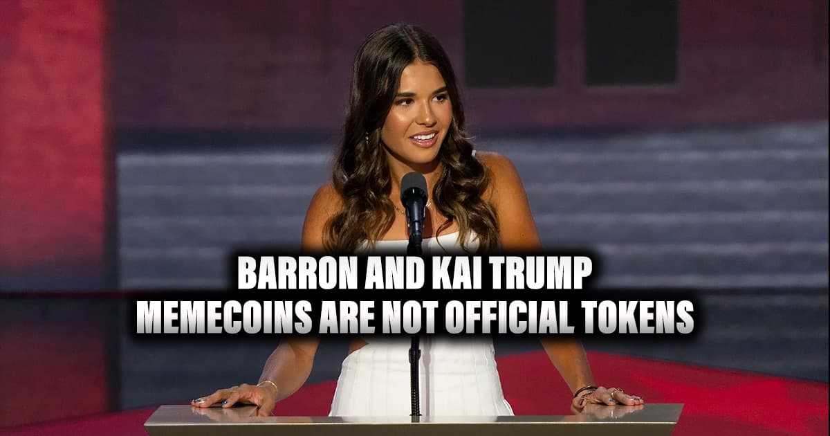 Barron and Kai Trump Memecoins Are Not Official Tokens