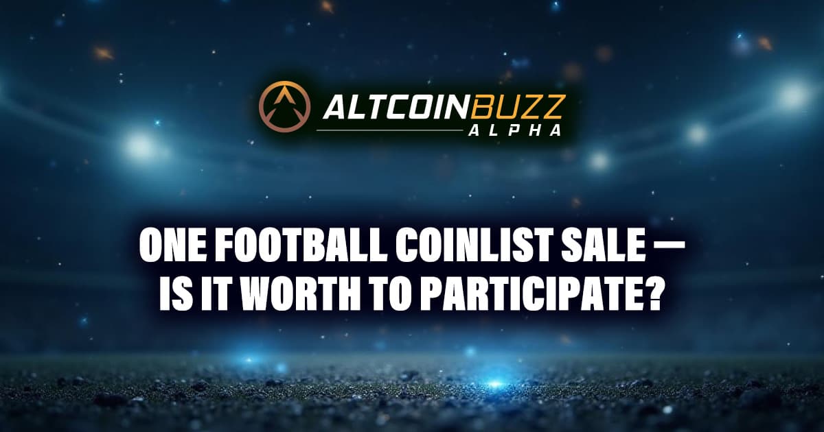 One Football CoinList Sale — Is it Worth to Participate?