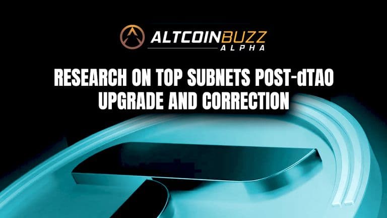 Research on Top Subnets Post-dTAO Upgrade and Correction