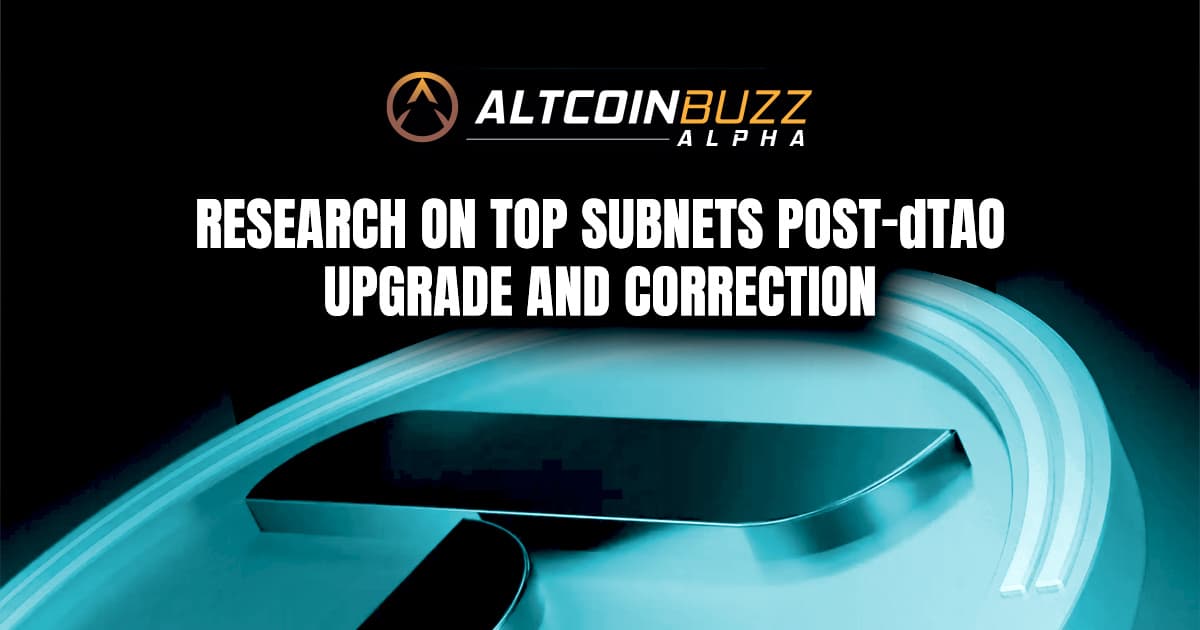 Research on Top Subnets Post-dTAO Upgrade and Correction