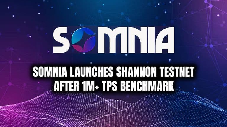 Somnia Launches Shannon Testnet After 1M+ TPS Benchmark