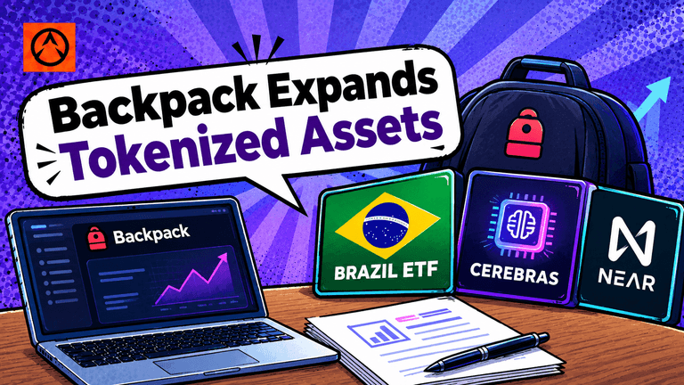 Backpack adds tokenized Brazil ETF and Cerebras stock to Solana and launches NEAR trading