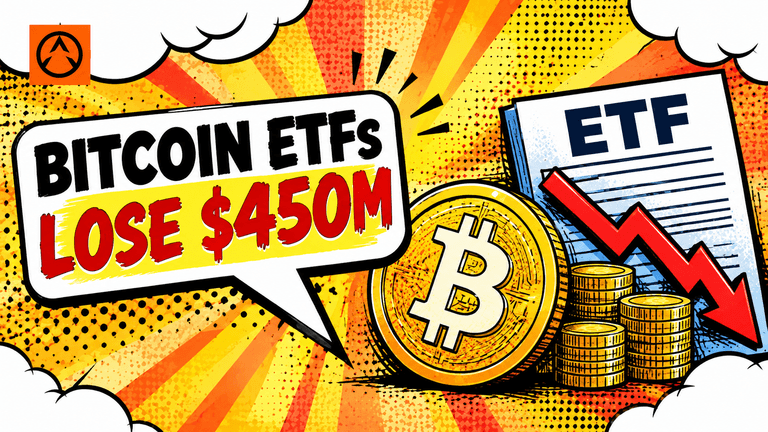 Bitcoin ETFs Lose $450M