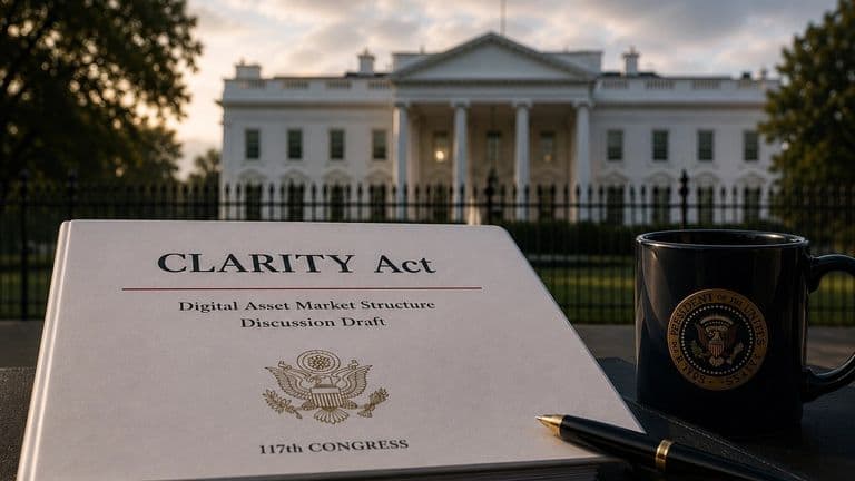 White House crypto adviser Patrick Witt and CLARITY Act stablecoin regulation debate