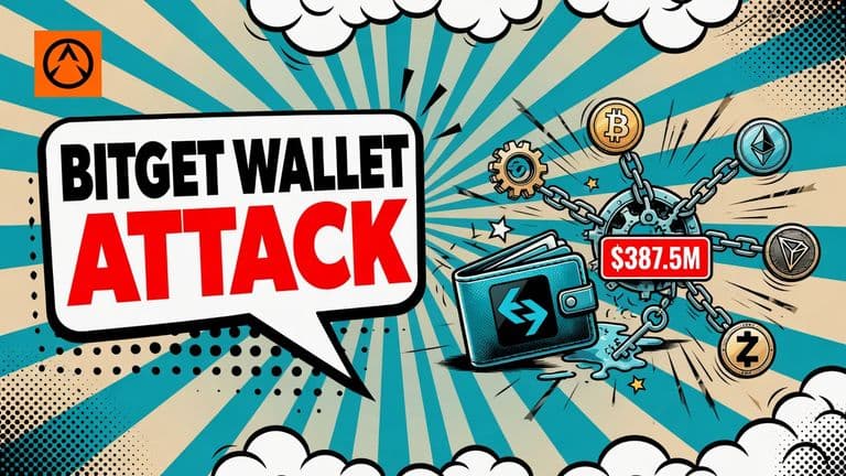 A pop-art Bitget wallet is breached as an exposed signing system sends Bitcoin and other cryptocurrency away across several blockchains.