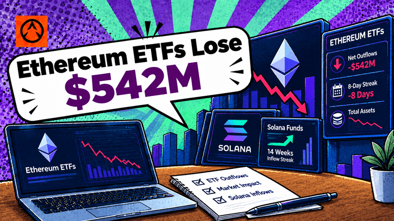 Ethereum ETFs Record $542M in Weekly Outflows