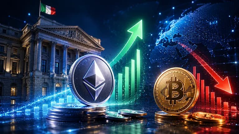 Italy's largest bank increases its Ethereum ETF holdings while reducing its BlackRock Bitcoin ETF investment.