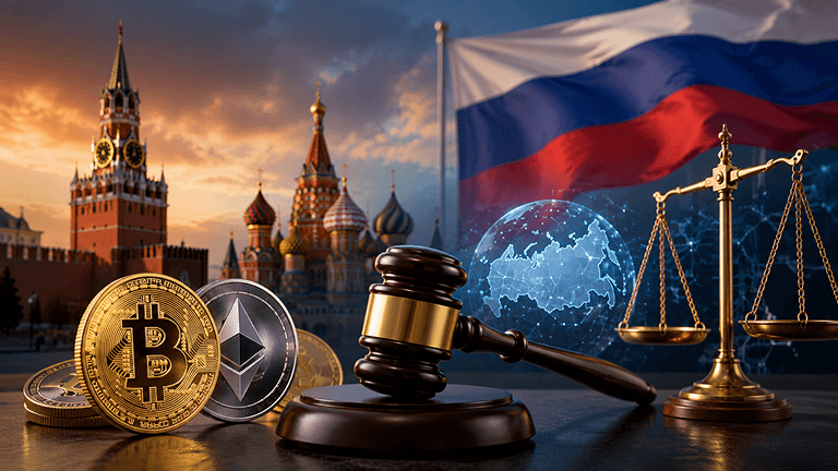 Russian President Vladimir Putin signs a new crypto law allowing regulated retail cryptocurrency trading in Russia.