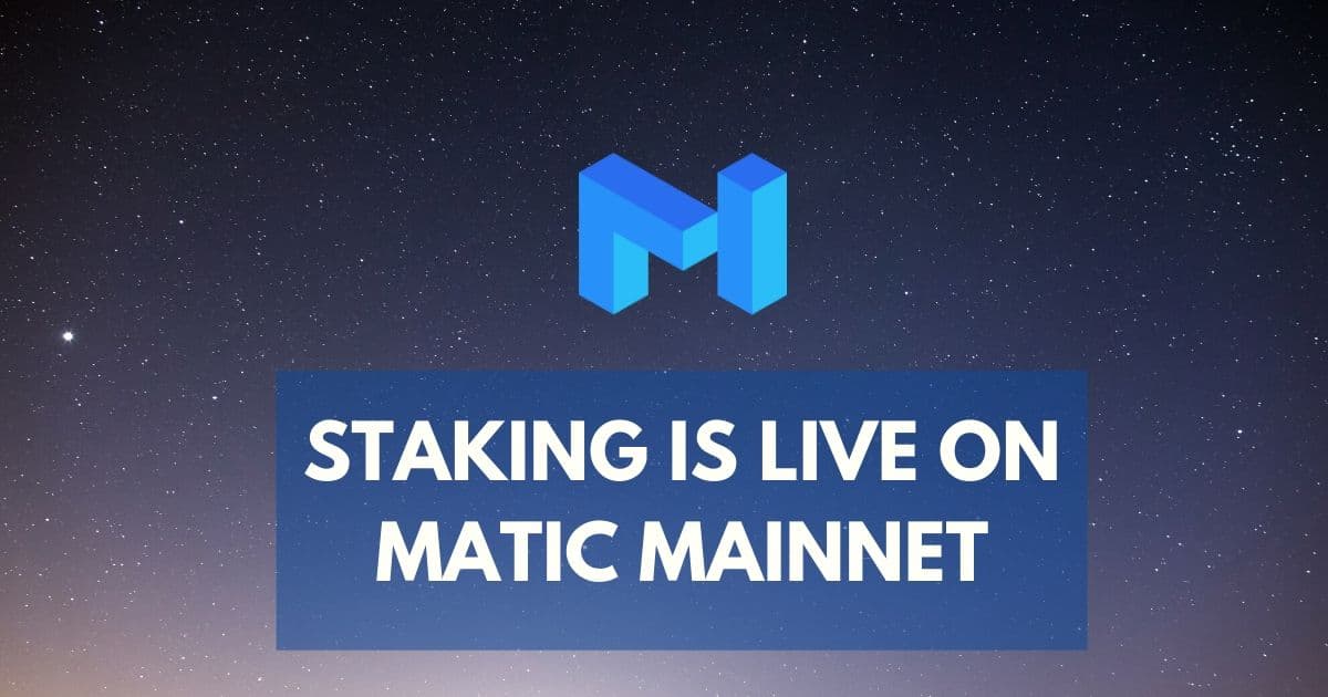 staking is live on matic mainnet
