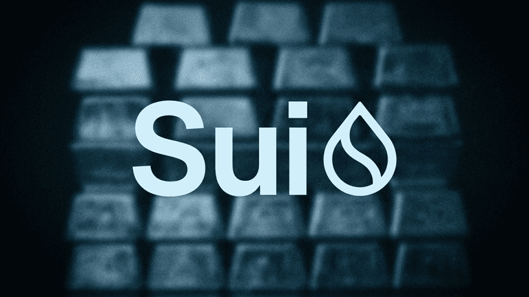 Gold bars representing the XAUa token on the Sui network