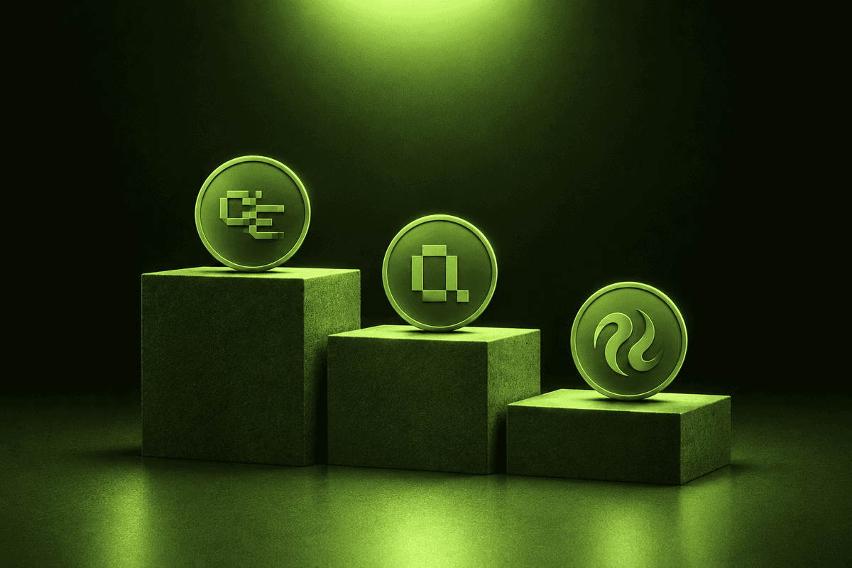 Trending cryptocurrencies today, Infinity Ground AIN, Quack AI Q, and Injective INJ