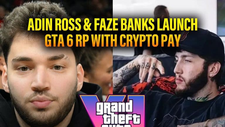 Adin Ross & FaZe Banks Launch GTA 6 RP with Crypto Pay