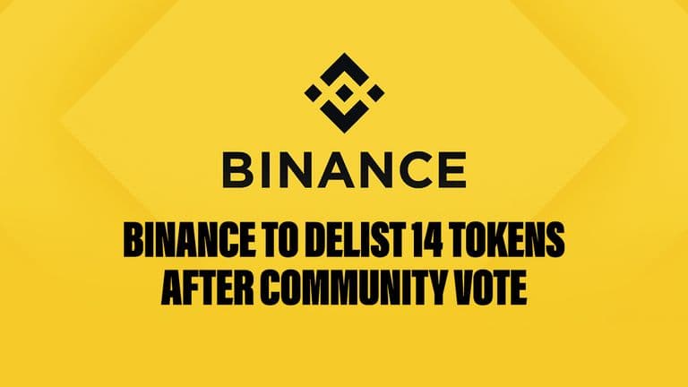 Binance to Delist 14 Tokens After Community Vote