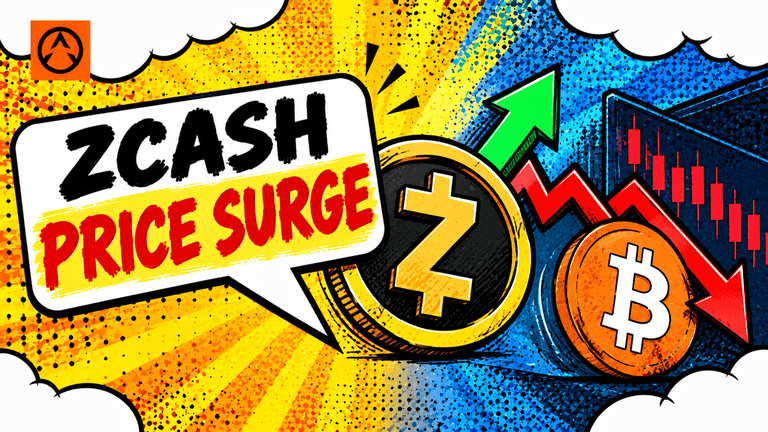 Zcash price surges as Bitcoin falls and privacy activity grows