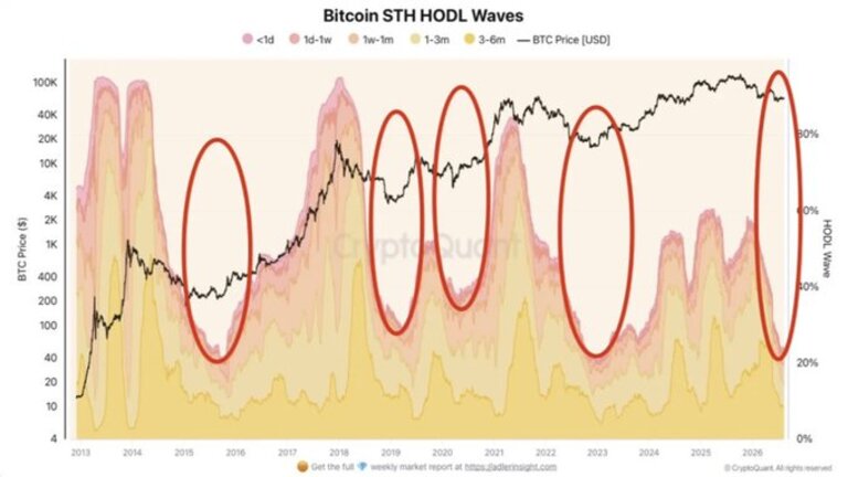 Bitcoin STH HODL Waves