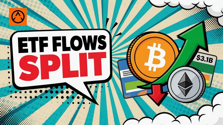 Bitcoin ETF Inflows Reach $3.1B as Ether Funds Turn Red