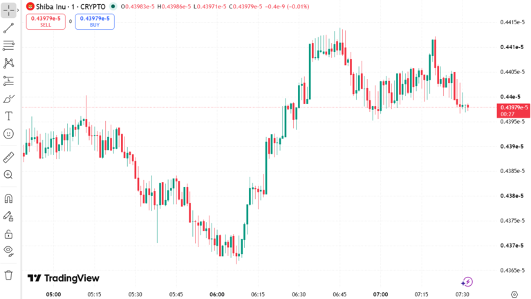 Shiba Price Chart August 18