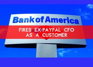 PayPal Ex-CFO is no longer a BoA customer