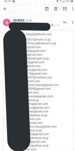 BitMEX leaked email ID list