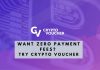 Crypto Voucher and zero fees