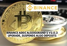 Binance Adds Algorand's V2.0.2 Upgrade, Suspends ALGO Deposits
