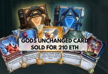gods unchanged card sold for 210 eth