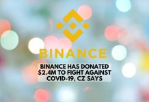 Binance has Donated $2.4M to Fight Against COVID-19, CZ says
