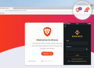 Binance Widget on Brave Browser