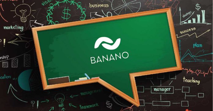 banano logo on chalkboard