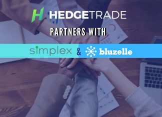 HedgeTrade partners with Bluzelle and Simplex