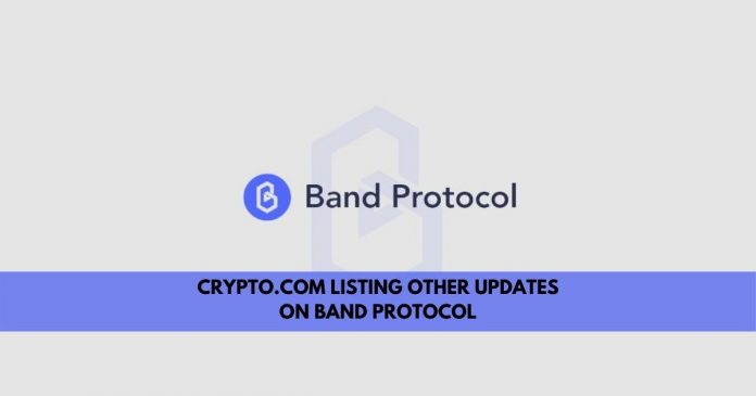 Crypto.com Listing other updates on Band protocol