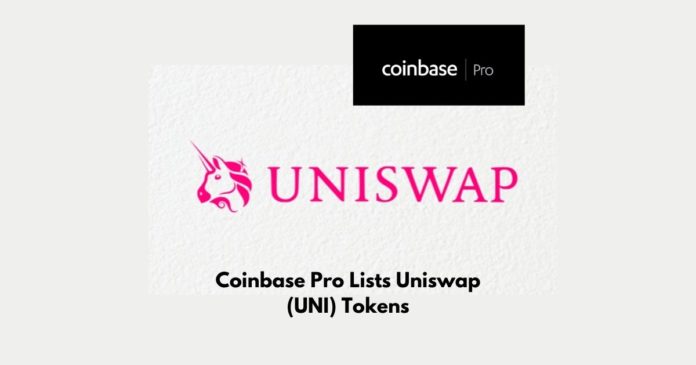 Coinbase Pro Lists Uniswap (UNI) Tokens