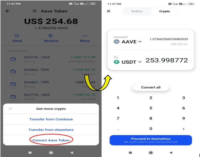 how to convert crypto to usd on coinbase
