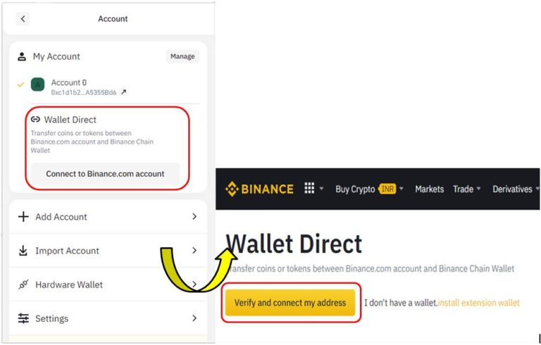 how to connect my wallet to binance