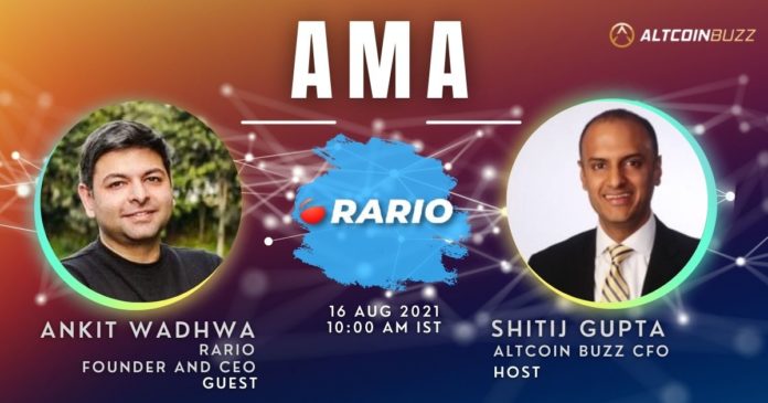 Rario AMA – Session With Ankit Wadhwa, Founder & CEO