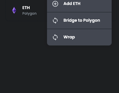 bridge ETH to polygon