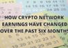 How Crypto Network Earnings Have Changed Over the Past Six Months