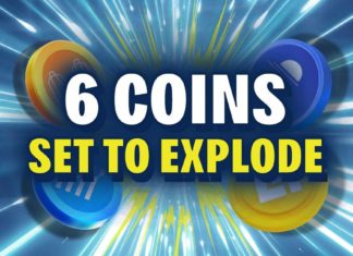 6 coins set to explode