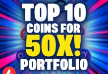 top 10 coins for 50x your portfolio in the bull run