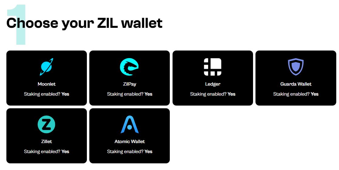 Choose Zilliqa Wallet
