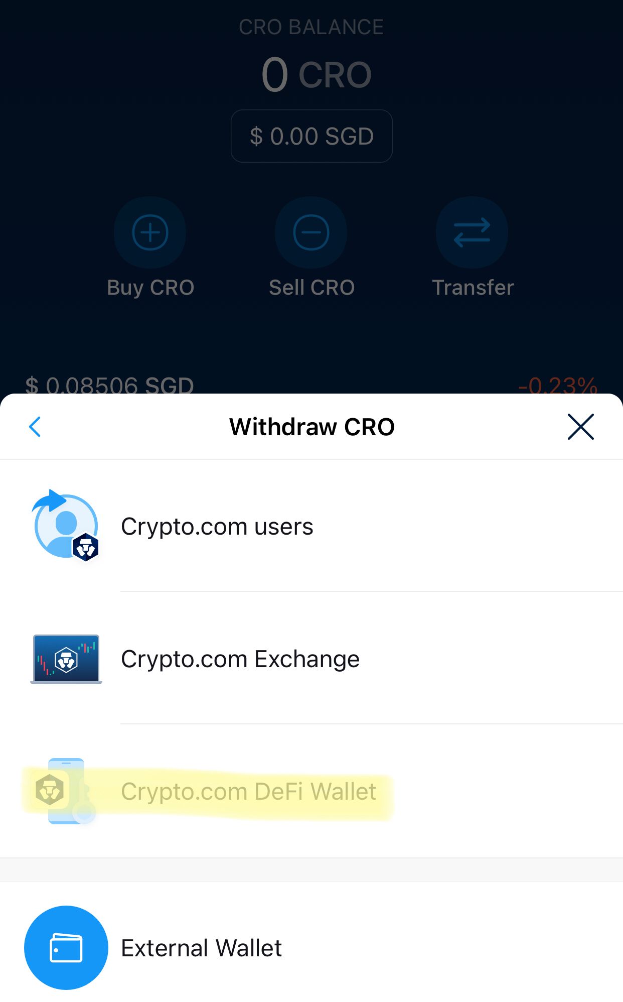 Withdraw to Wallet