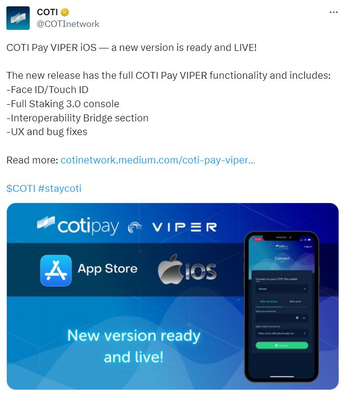 COTI Pay Viper Wallet