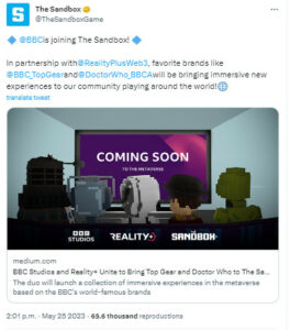 The sandbox BBC partnership