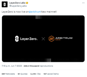 layerzero arbitrum partnership