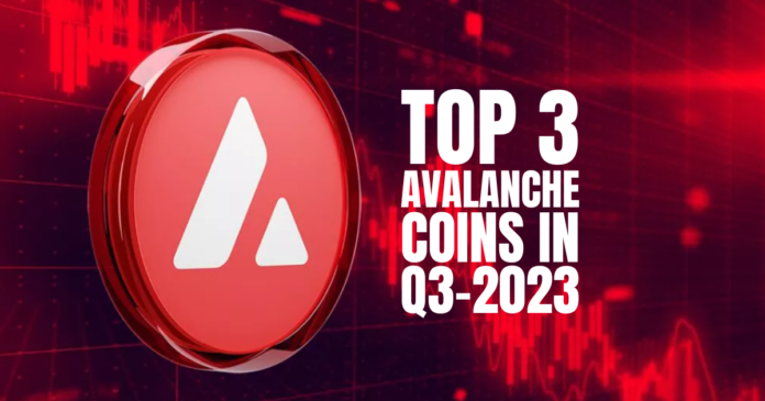Top 3 Avalanche Coins in Q3-2023.