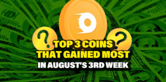 3 coins that gained most in august 3rd week