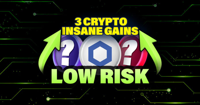 3 Low Risk Insane Gain Altcoins for Crypto Bullrun