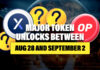 Major Token Unlocks Between August 28 and September 2