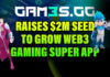 GAM3S.GG Raises $2M Seed to Grow Web3 Gaming Superapp